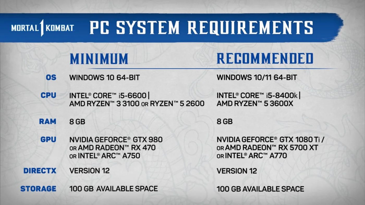 Опубликованы системные требования Mortal Kombat 1 - 4PDA