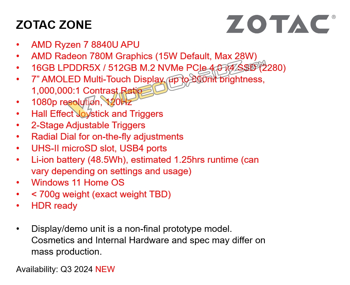 Портативная приставка Zotac Zone рассекречена до презентации - 4PDA