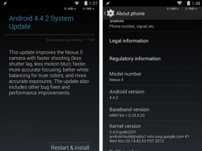  Android 4.4.2    Nexus- 