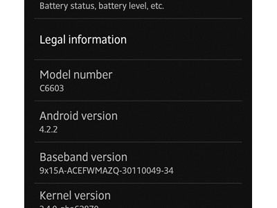 Sony Xperia Z   Android 4.2.2 Jelly Bean