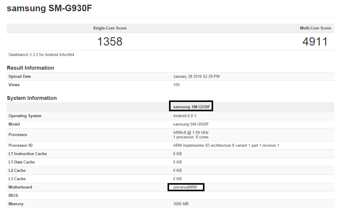 Европейская версия Samsung Galaxy S7 появилась в Geekbench - 4PDA