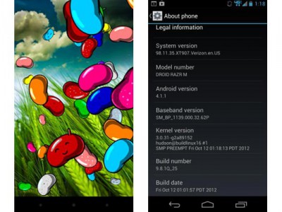   Android 4.1  Motorola Droid Razr M 