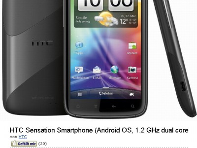   HTC Sensation   599