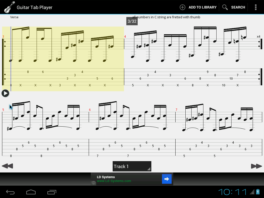 Guitar Tab Player - 4PDA