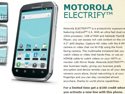 Motorola Electrify    US Cellular