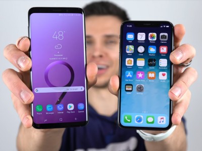 Apple iPhone X  Samsung Galaxy S9 Plus   -