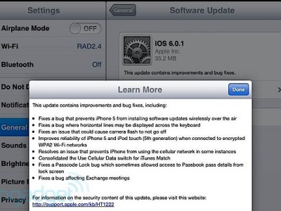   Apple iOS   6.0.1