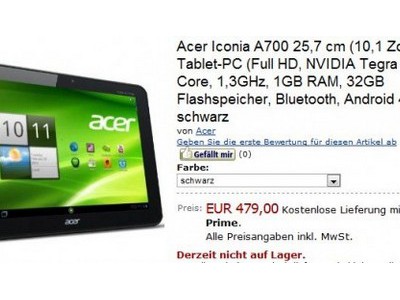  Acer Iconia Tab A700     