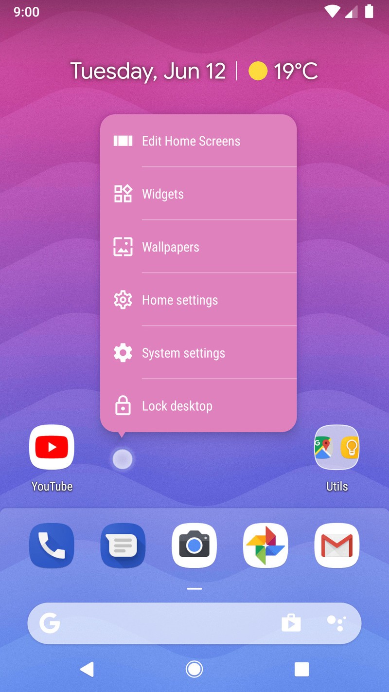 В Action Launcher добавили полноценное контекстное меню и настройки под  Android P - 4PDA