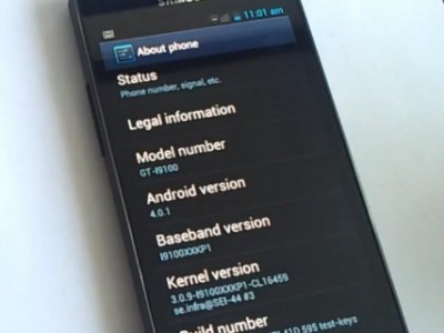 Android Ice Cream Sandwich + TouchWiz 4  Samsung Galaxy SII