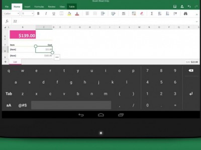 Keyboard for Excel     Android,      Excel