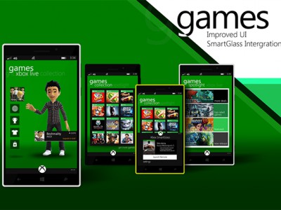 Microsoft  Games Hub  Windows Phone 8.1