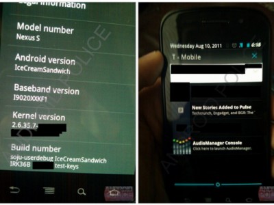 Android Ice Cream Sandwich  Nexus S