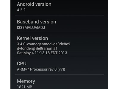 Samsung Galaxy S IV    CyanogenMod