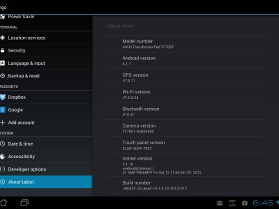 ASUS Transformer Pad Infinity  