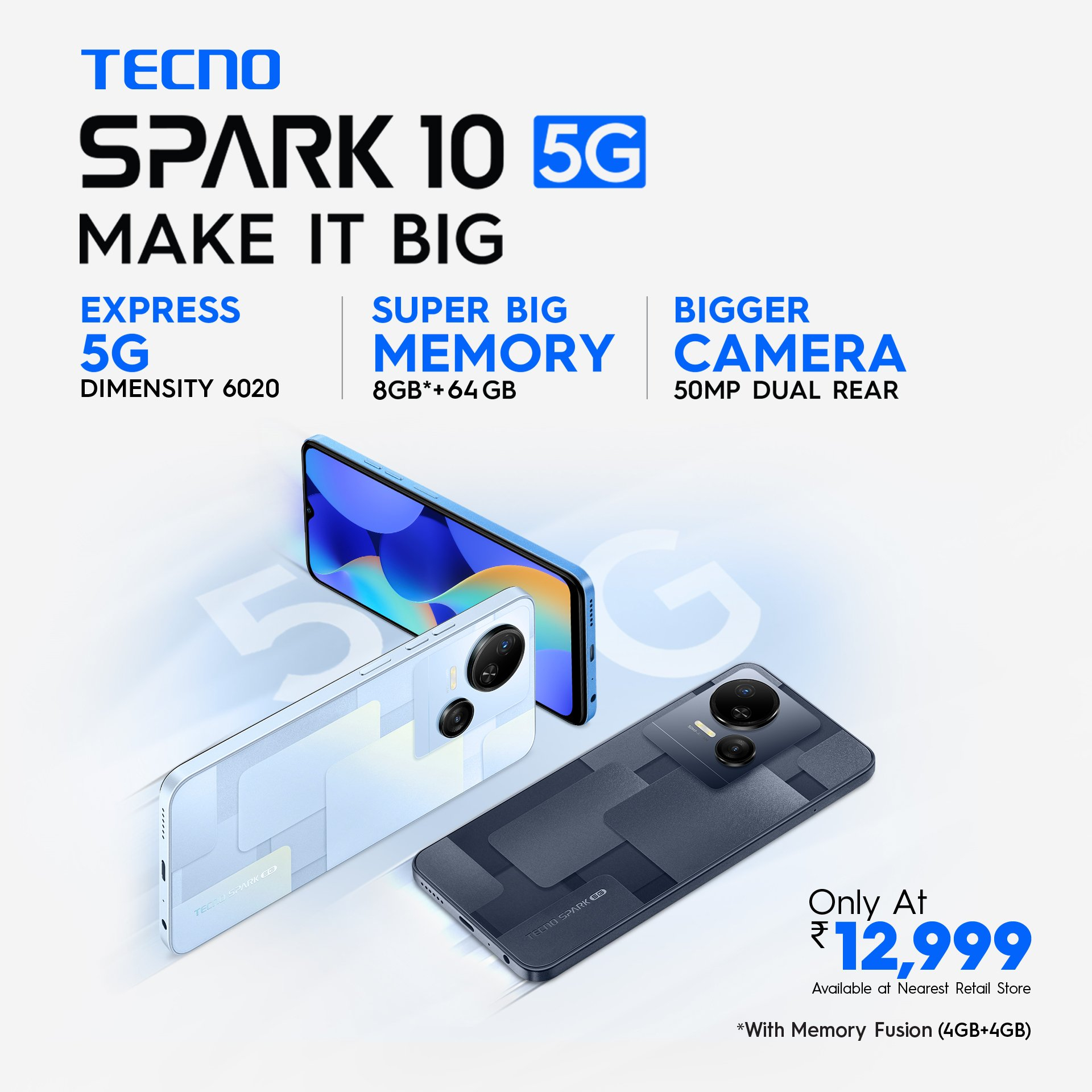 Представлен TECNO Spark 10 5G: аккумулятор на 5000 мАч и 50-Мп камера за  $157 - 4PDA