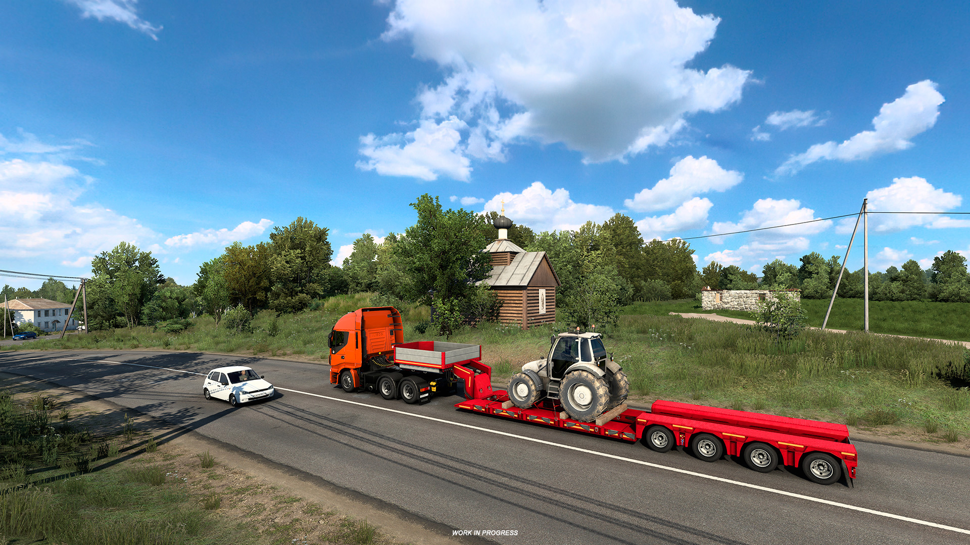 Хрущёвка, село и церковь. Авторы Euro Truck Simulator 2 показали карту  России - 4PDA