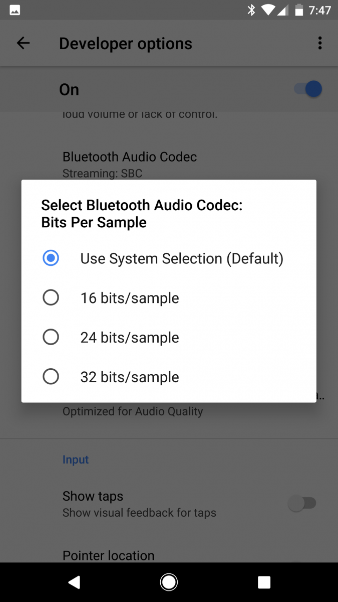 В Android O можно будет выбрать кодек при передаче звука по Bluetooth - 4PDA