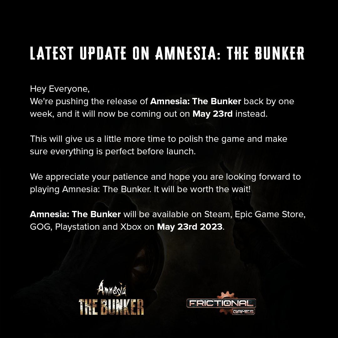 Долгожданную Amnesia: The Bunker вновь перенесли - 4PDA