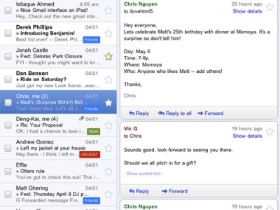 Google Gmail  iPad