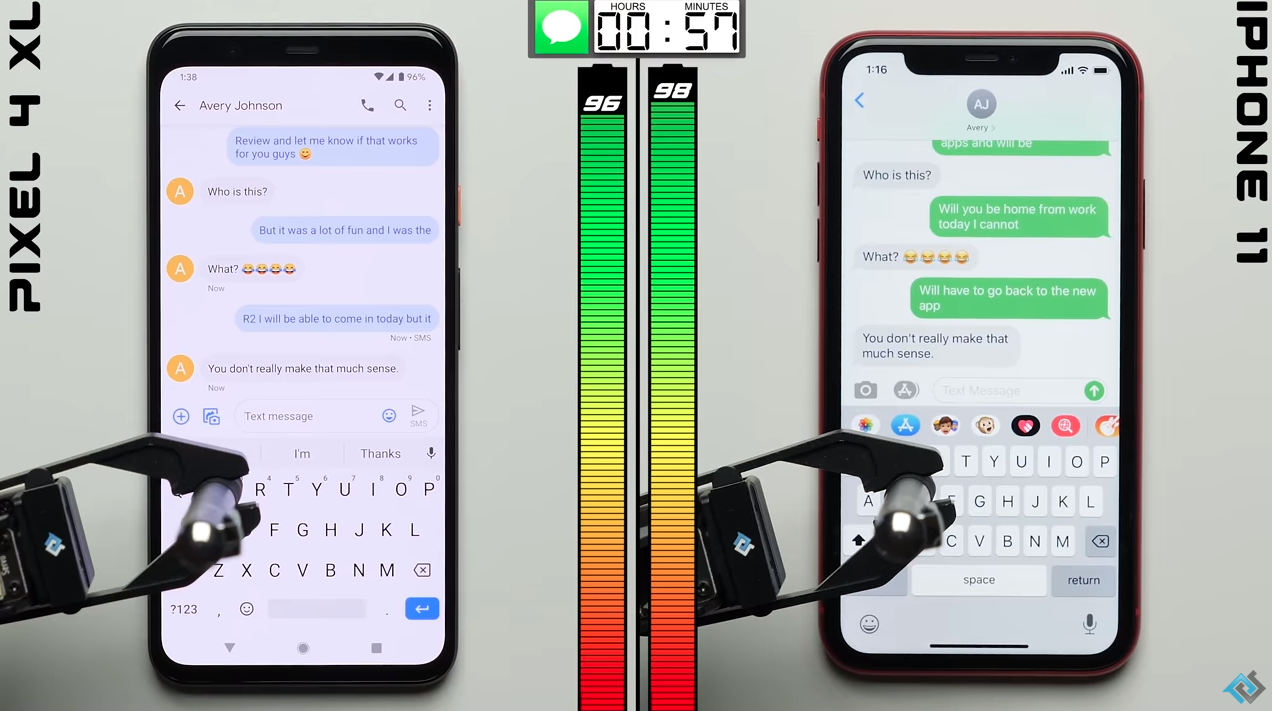 Автономность Google Pixel 4 XL сравнили с iPhone 11 [ВИДЕО] - 4PDA