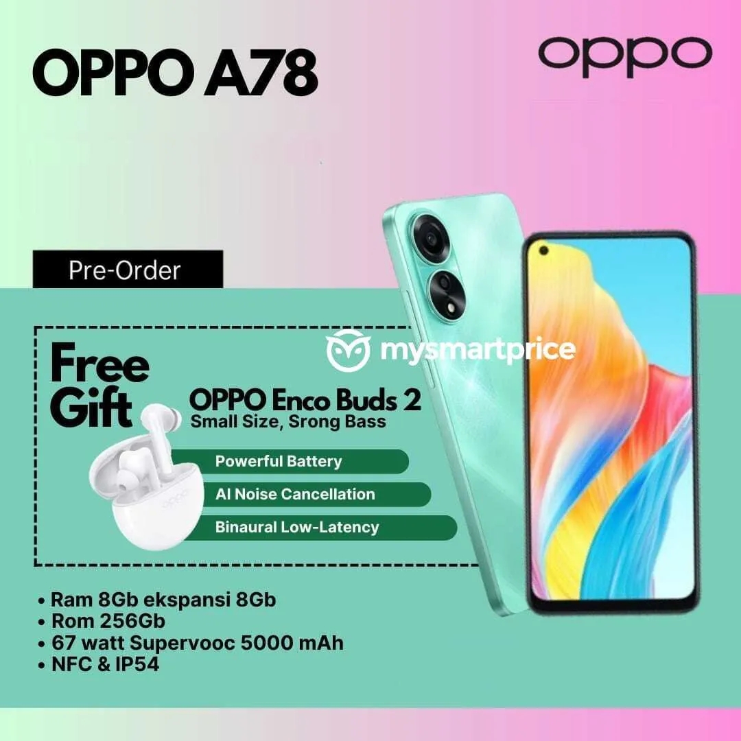 Дизайн и характеристики OPPO A78 4G слили в сеть до анонса - 4PDA