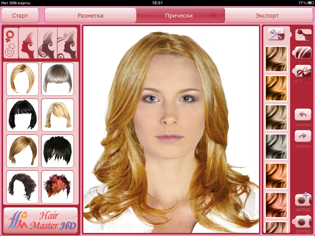 Hair Master HD - персональный стилист для iPad - 4PDA