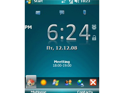 Touch Shell Free 1.0 -    Windows Mobile,   TouchFlo 3D  SPB Mobile Shell