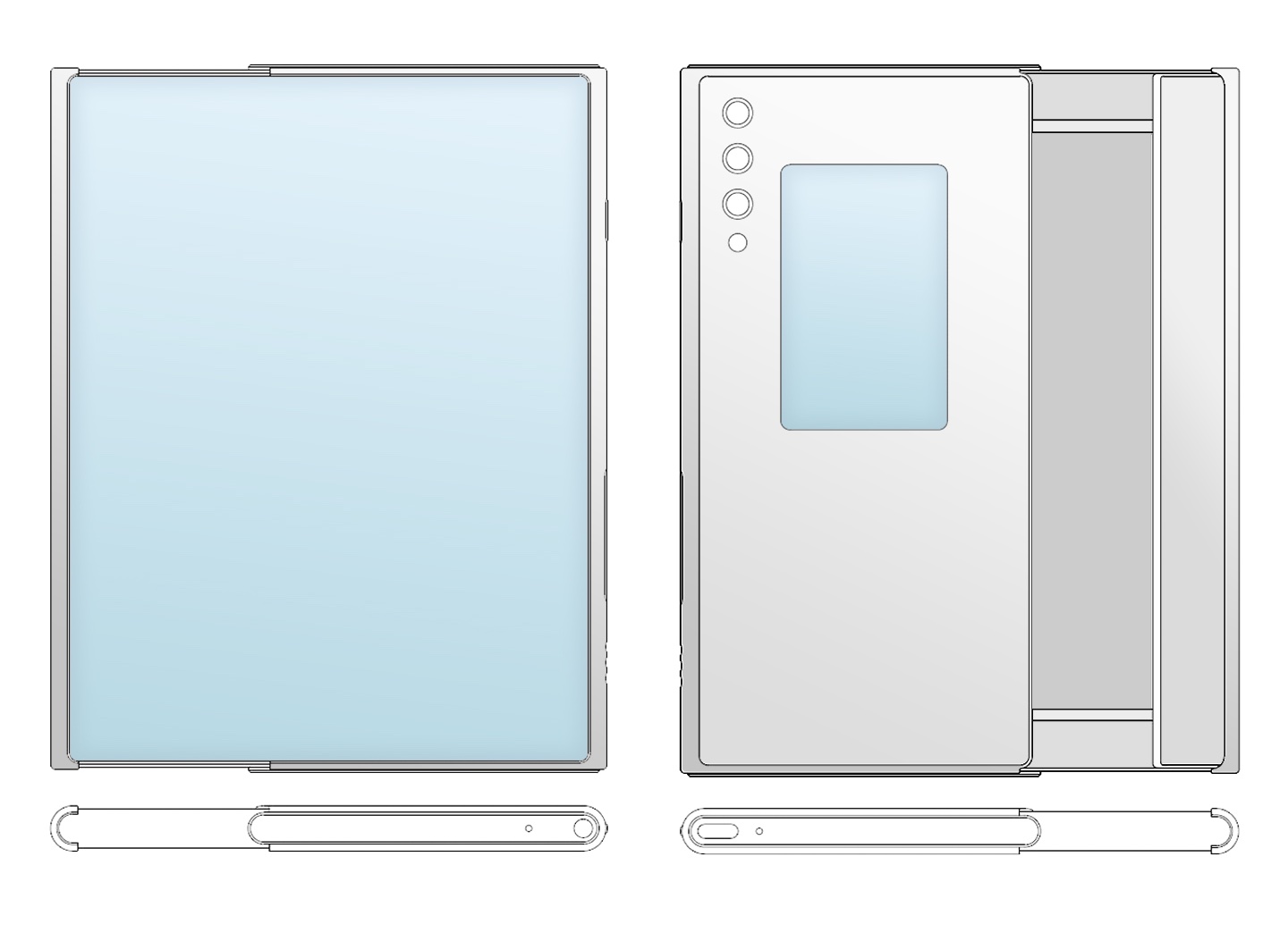 LG запатентовала смартфон с раздвижным дисплеем и вторым экраном - 4PDA