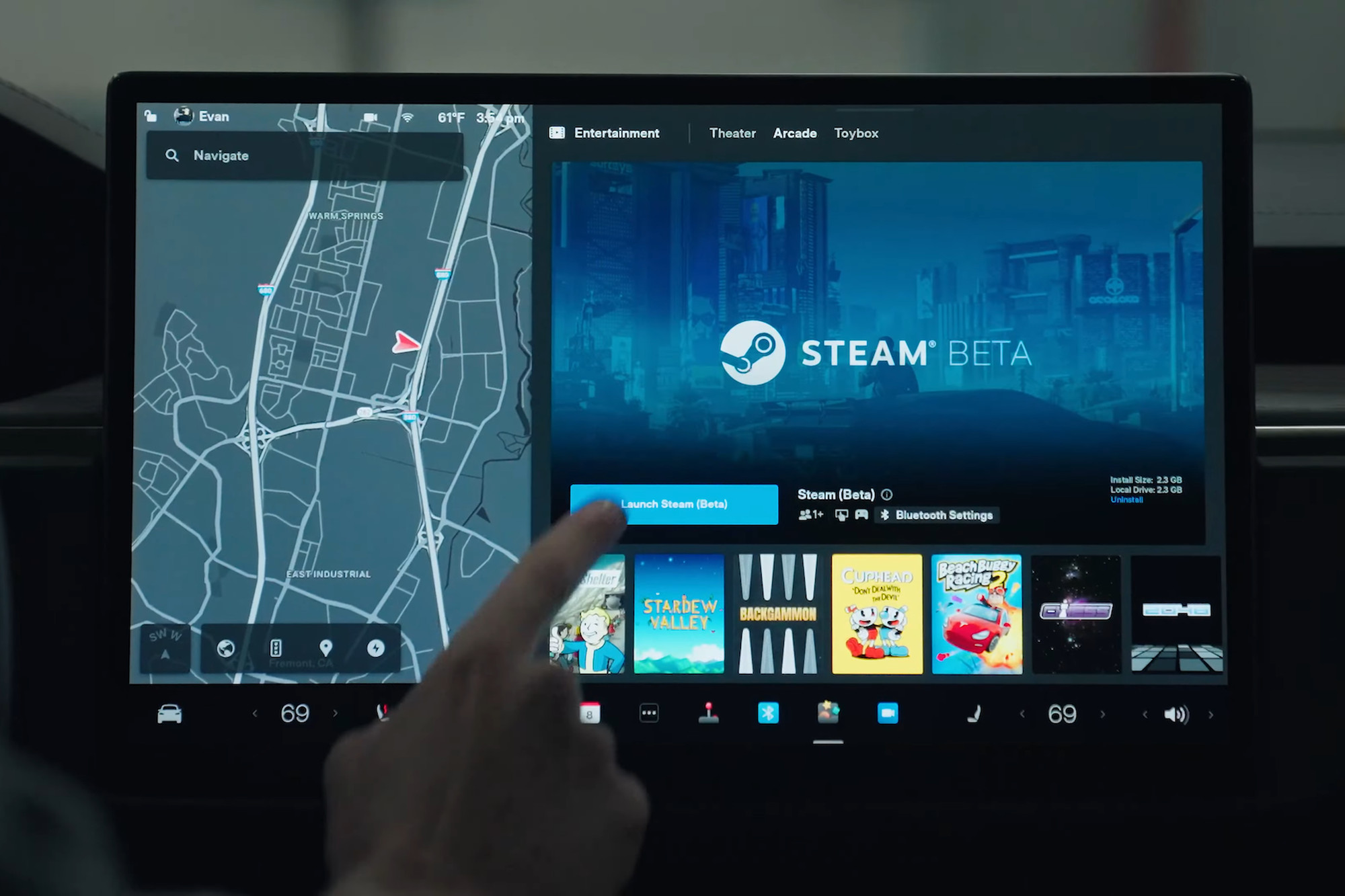 Новая прошивка Tesla: клиент Steam, Apple Music и режим вечеринки [ВИДЕО] -  4PDA