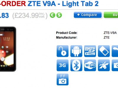  ZTE V9A Light Tab 2  