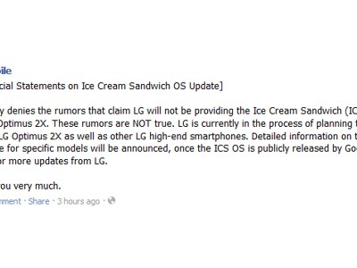 LG Optimus 2X   Android Ice Cream Sandwich