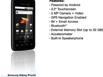 Samsung Galaxy Prevail -     Android