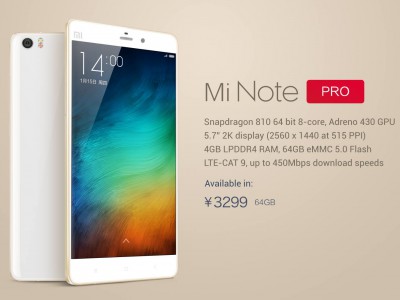 Xiaomi Mi Note Pro: QHD-, Snapdragon 810  4  