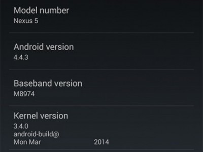 Android 4.4.3 KitKat     Google