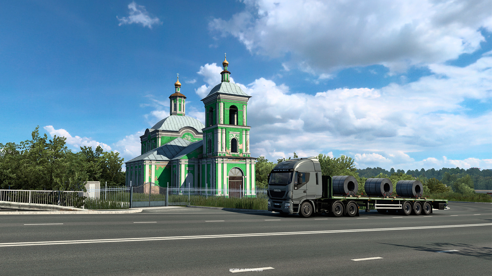 Хрущёвка, село и церковь. Авторы Euro Truck Simulator 2 показали карту  России - 4PDA