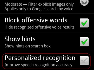 Android Voice Search   