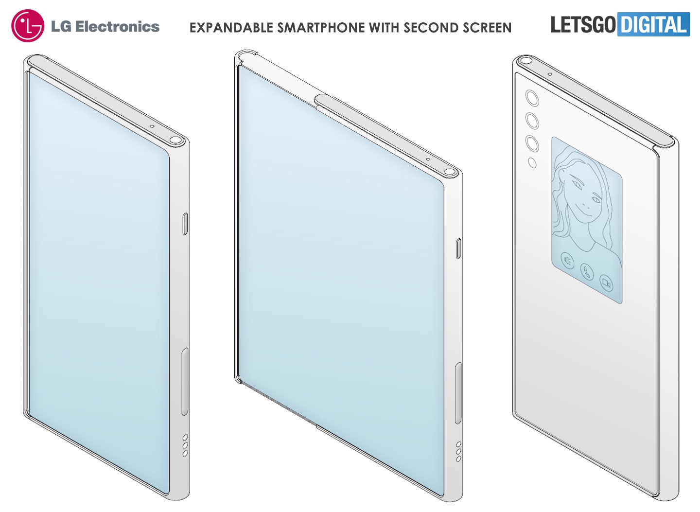 LG запатентовала смартфон с раздвижным дисплеем и вторым экраном - 4PDA