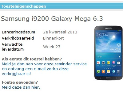   Samsung Galaxy Mega 