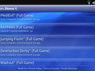 Sony Xperia S    PlayStation Store