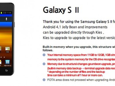 Samsung Korea   Galaxy S II  Jelly Bean